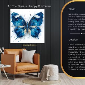 Blue Butterfly Art