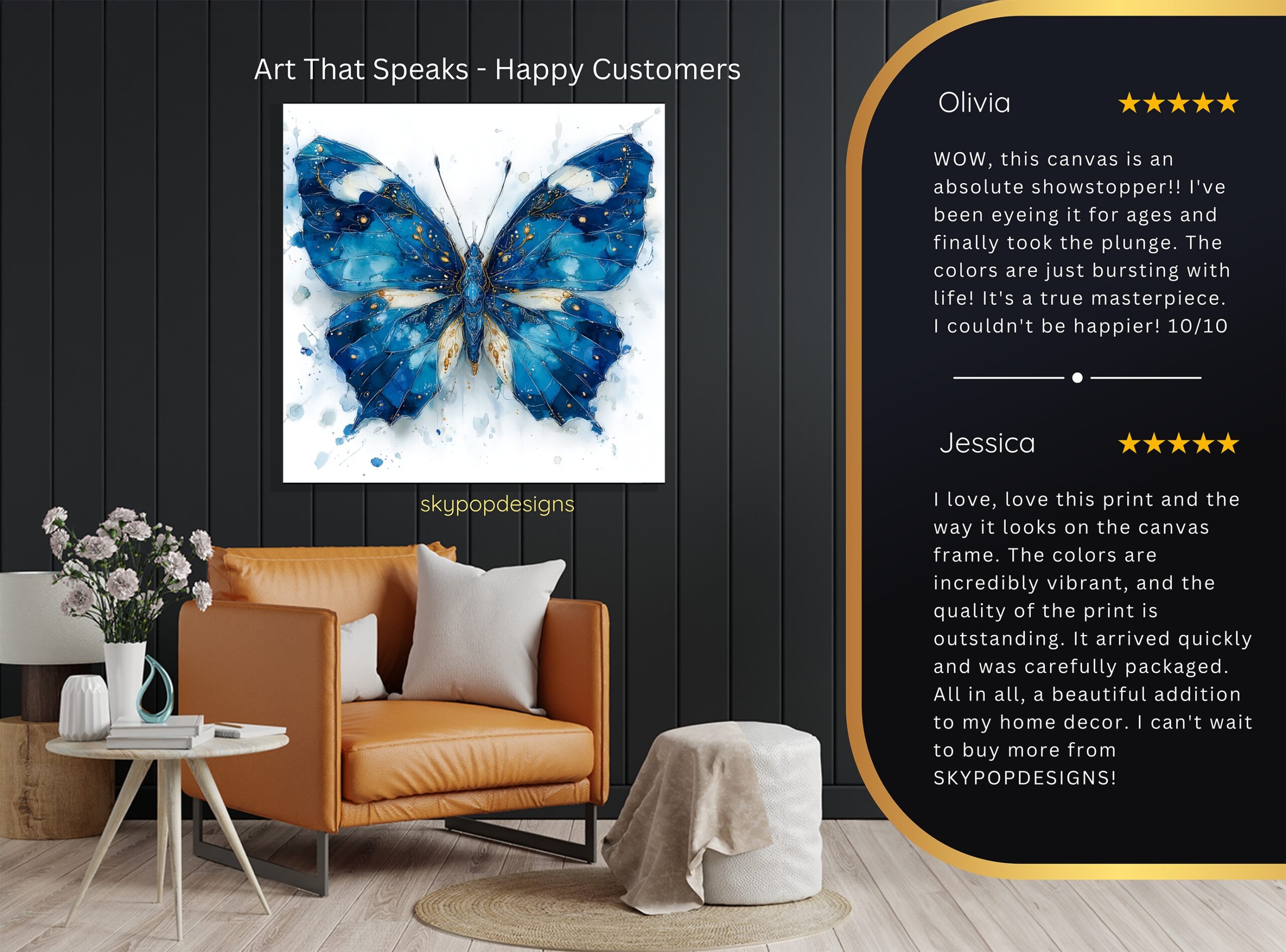 8.jpg Blue Butterfly Art