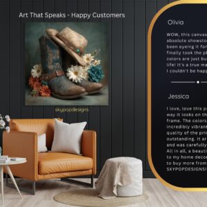Cowboy Boots and Hat Art