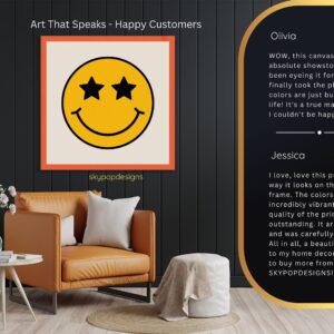 Star Eyes Smiley Face Art