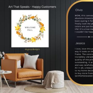 Autumn Wreath Welcome Art