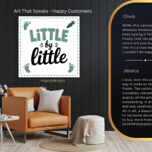 Little By Little Baby Footprint Art