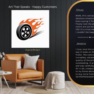 Flaming Tire Art