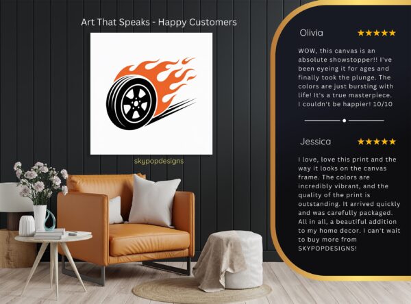 Flaming Tire Art
