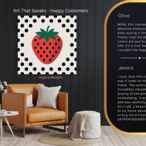Polka Dot Strawberry Art