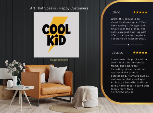 Cool Kid Lightning Bolt Art