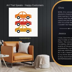 Colorful Retro Car Art