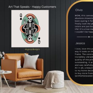 Skeleton Playing Card Art
