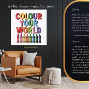 Colorful Crayon World Art