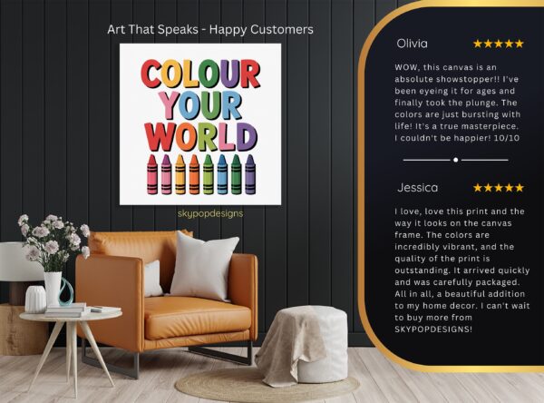 Colorful Crayon World Art