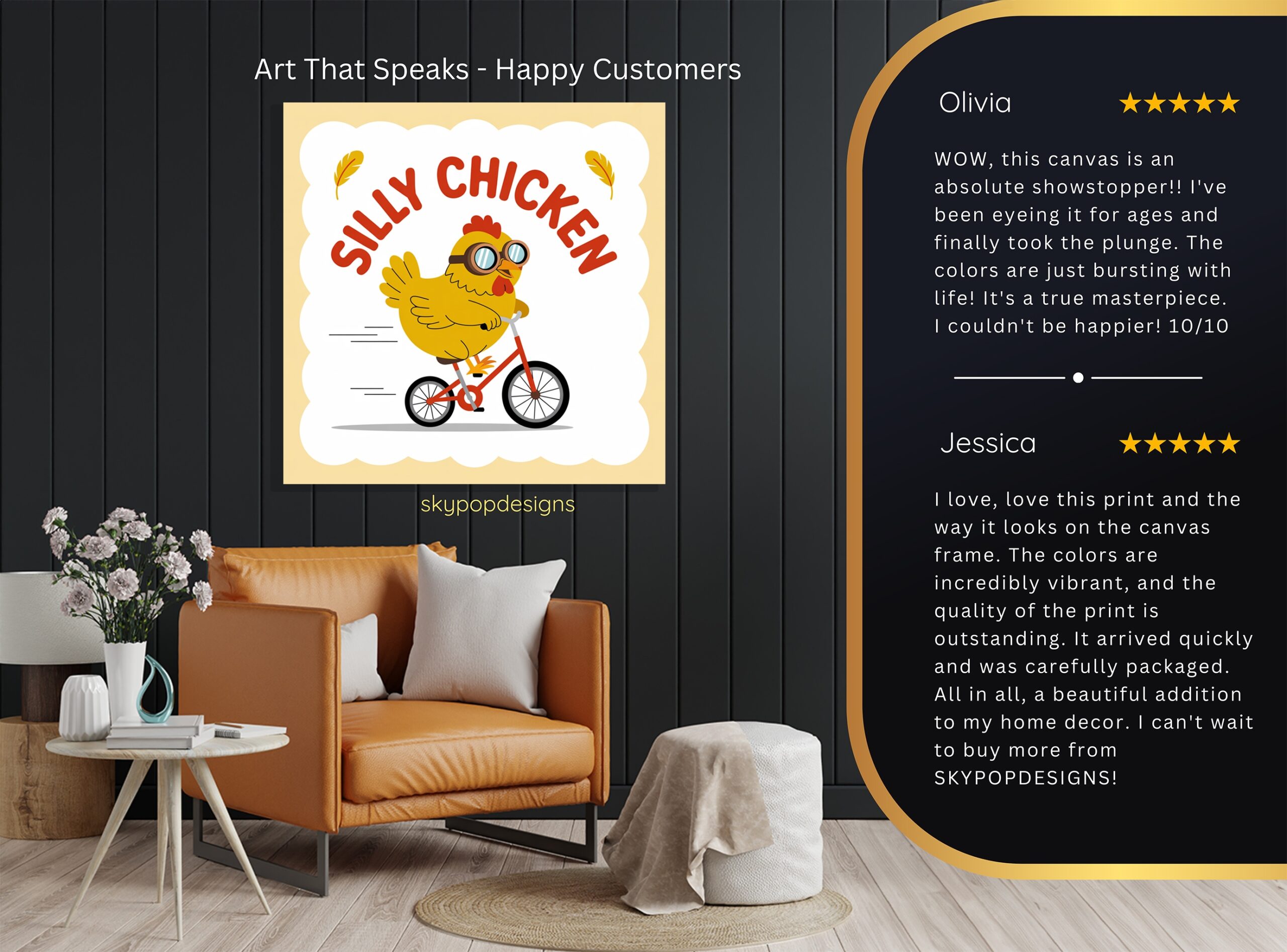 8.jpg Cycling Chicken Art