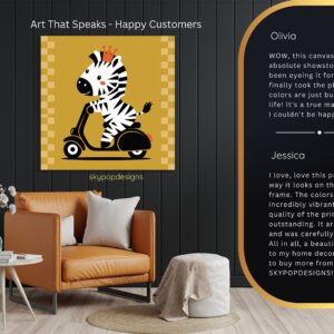 Zebra Scooter Art