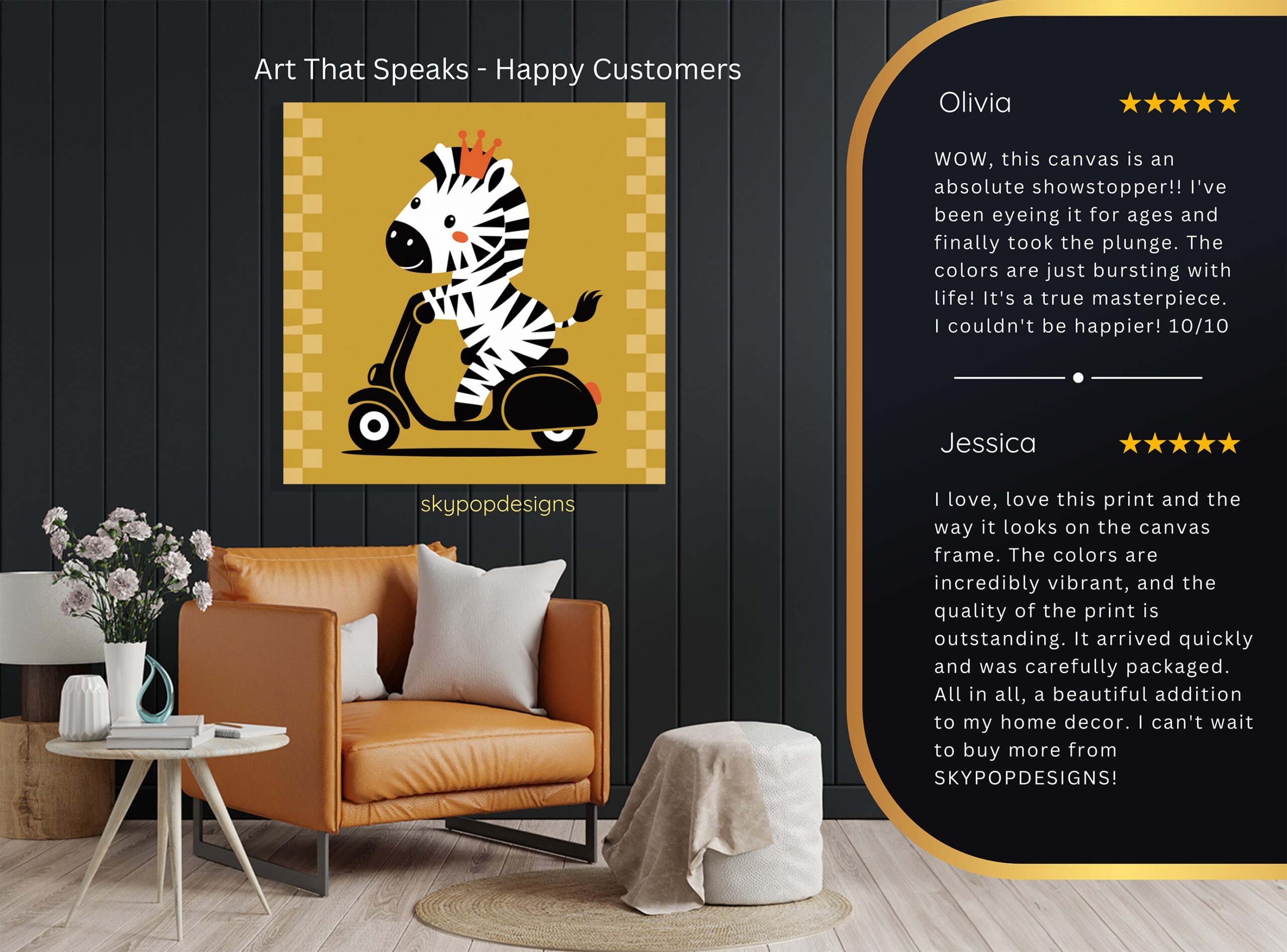 8.jpg Zebra Scooter Art