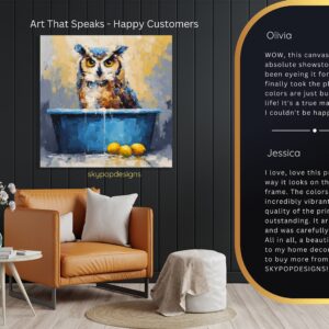 Owl Bath Art