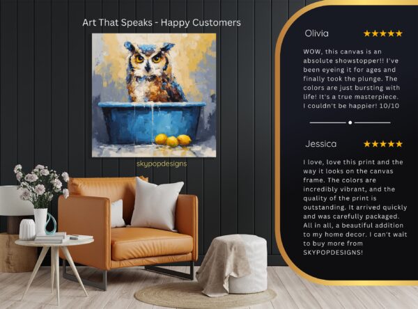 Owl Bath Art