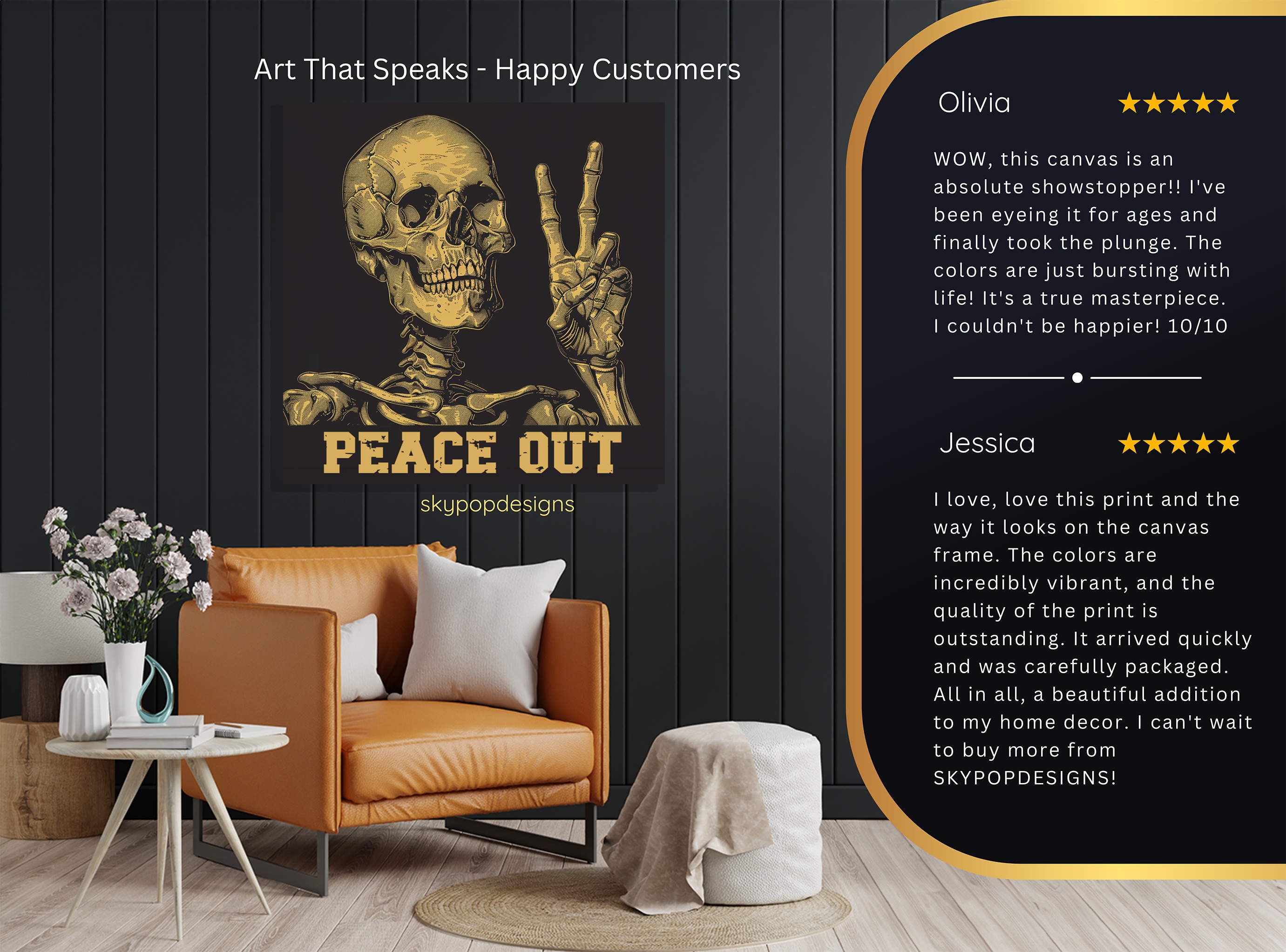 8.jpg Peace Out Skeleton Art