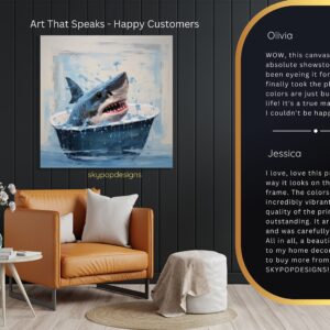 Shark Bath Time Fun Art