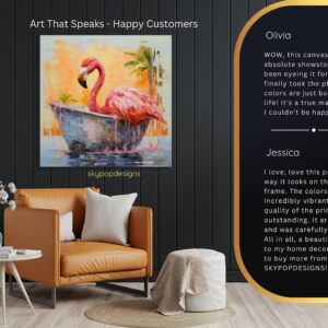 Flamingo Bathtub Art