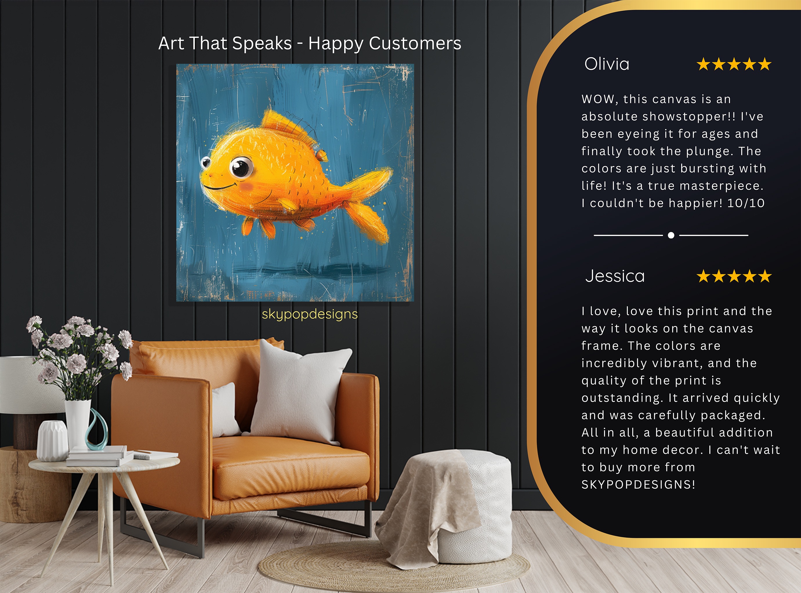 8.jpg Smiling Goldfish Art