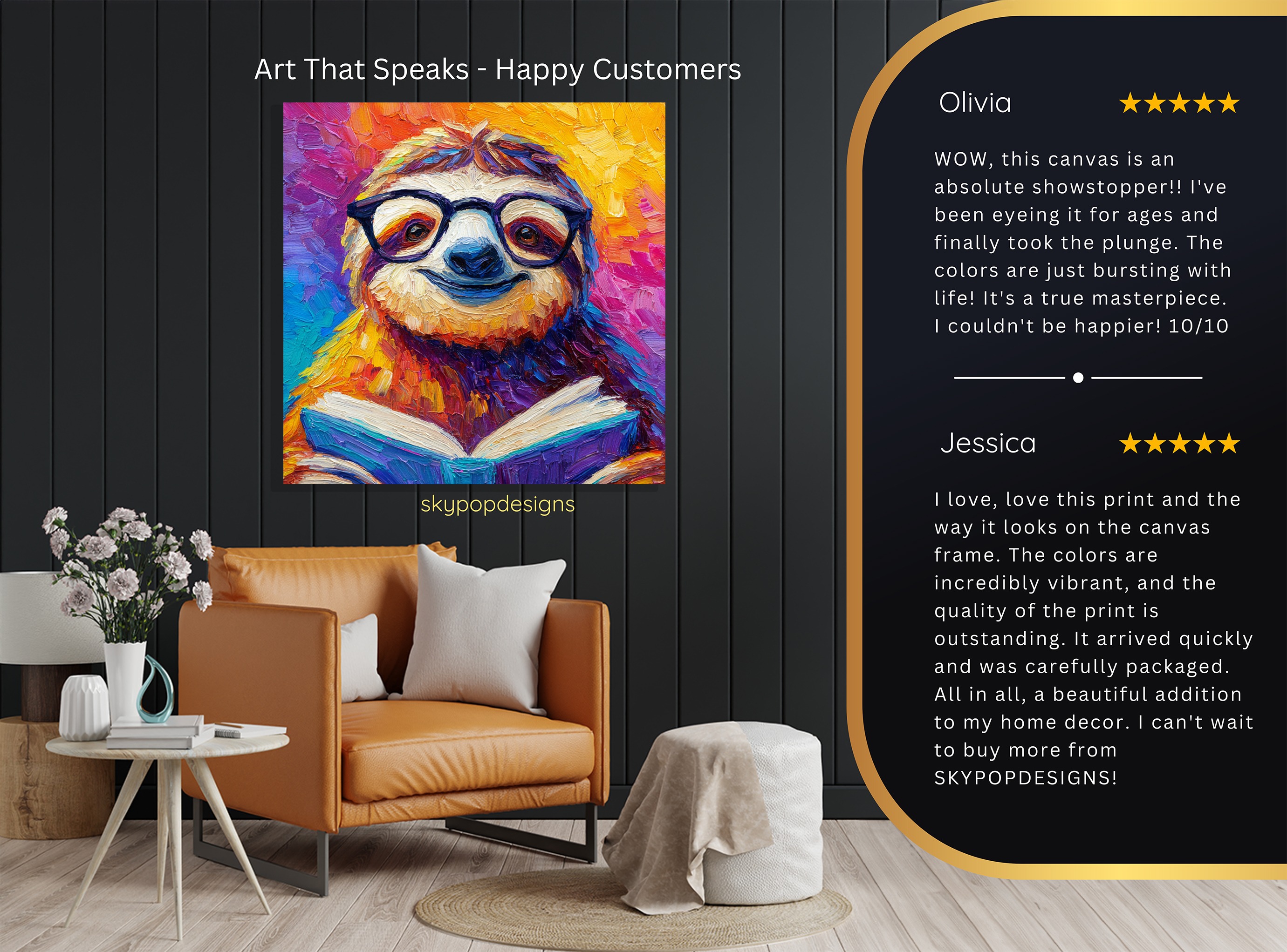 8.jpg Sloth Reading Art