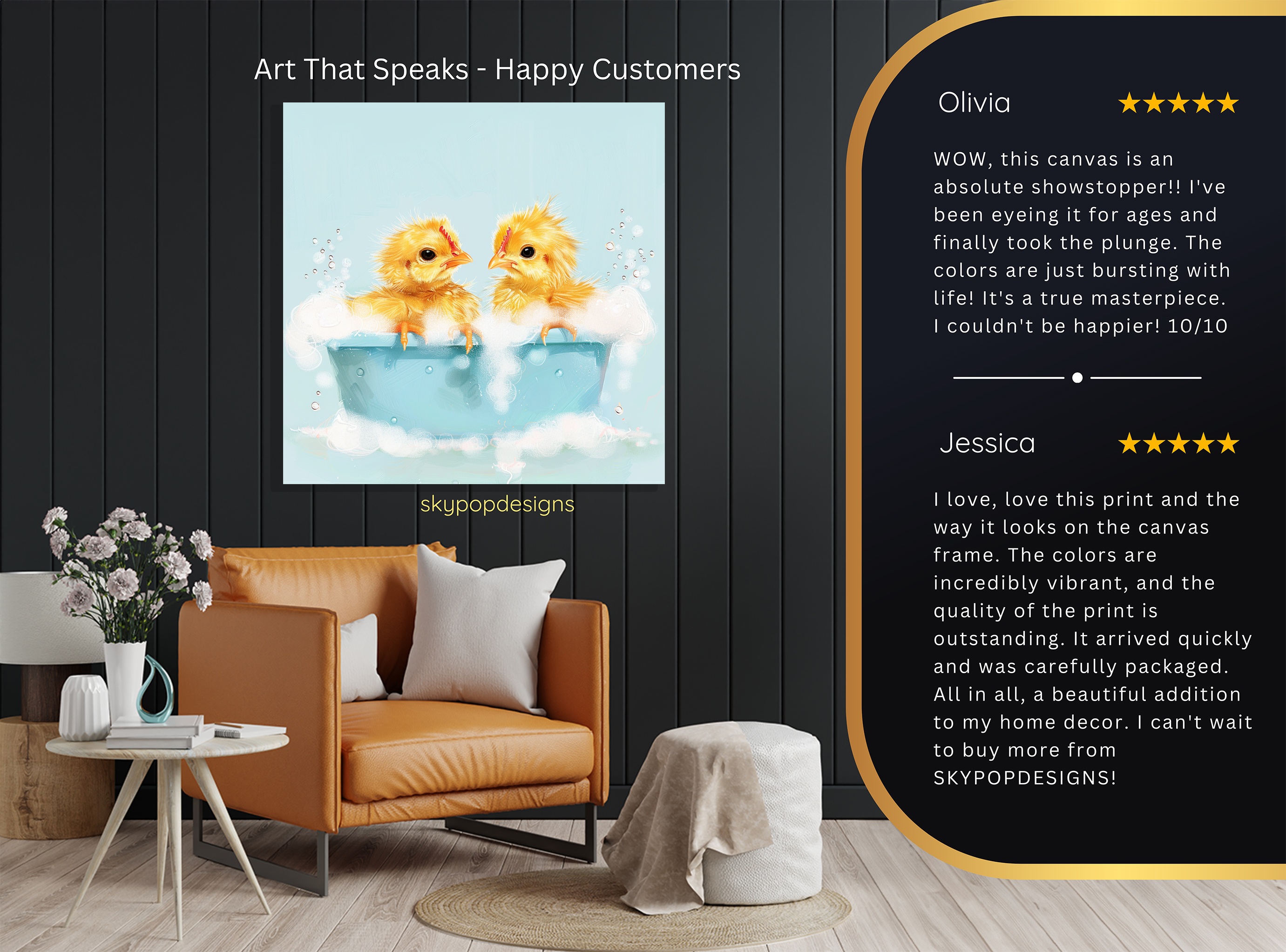 8.jpg Baby Chicks Bath Time Art