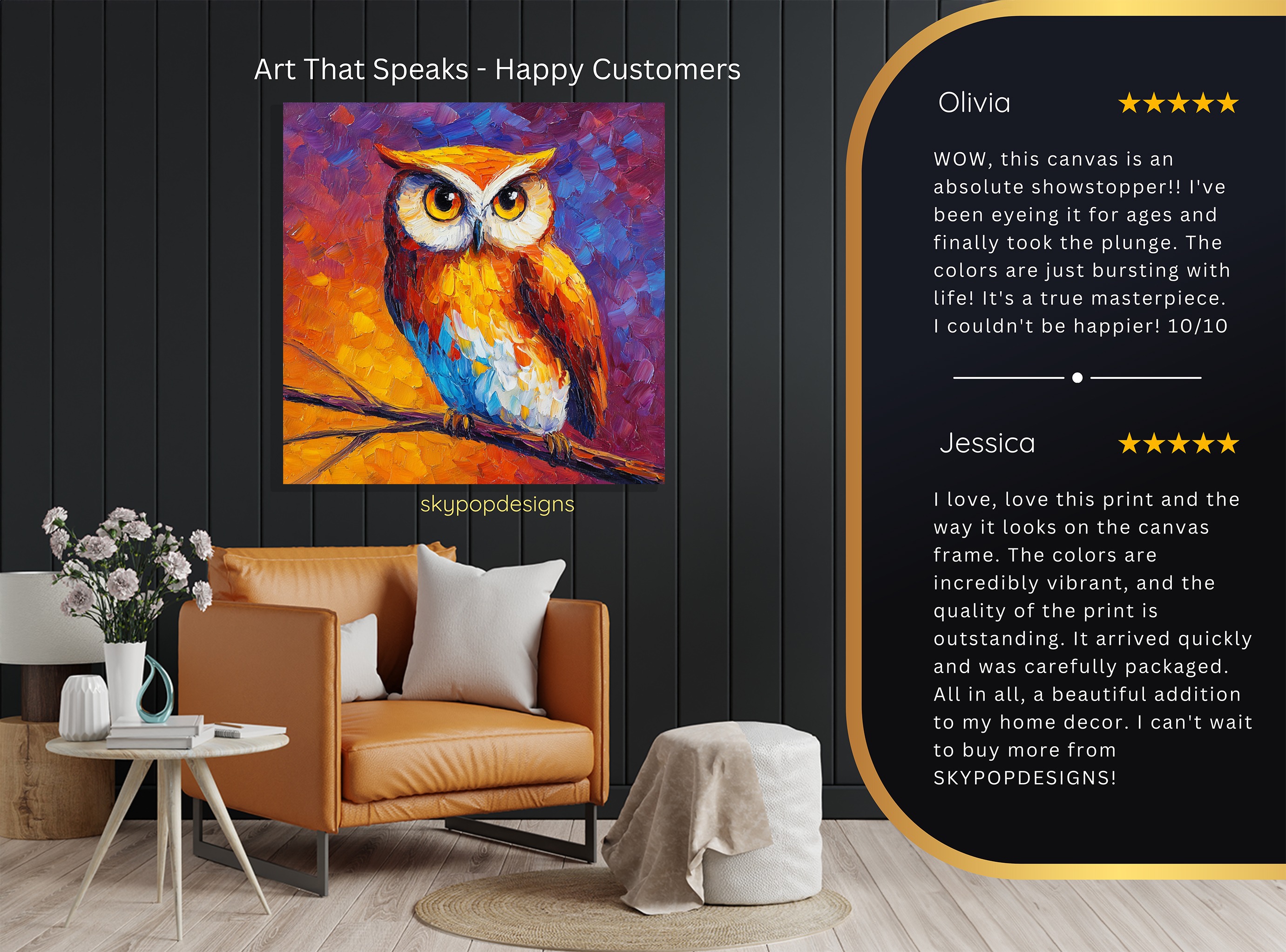 8.jpg Colorful Owl Art