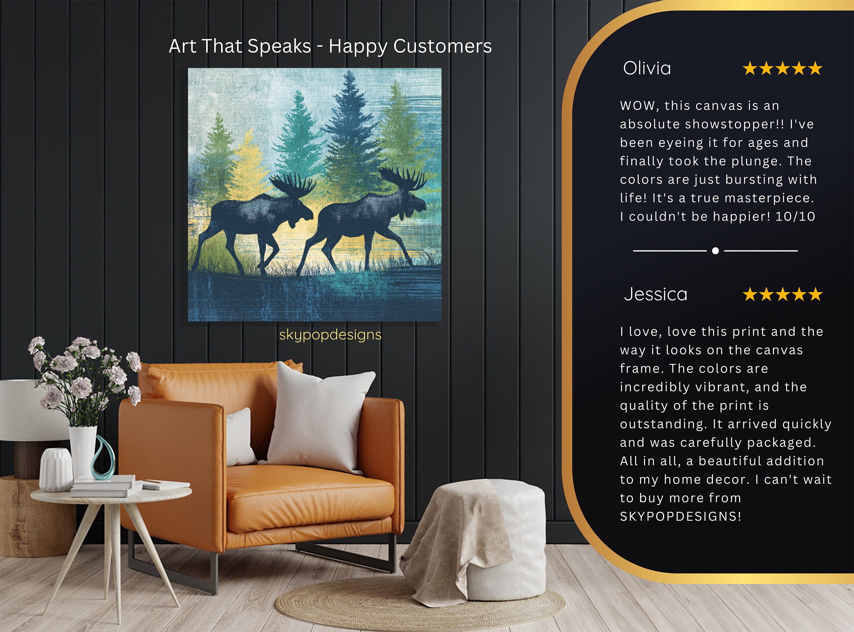 8.jpg Moose Forest Art