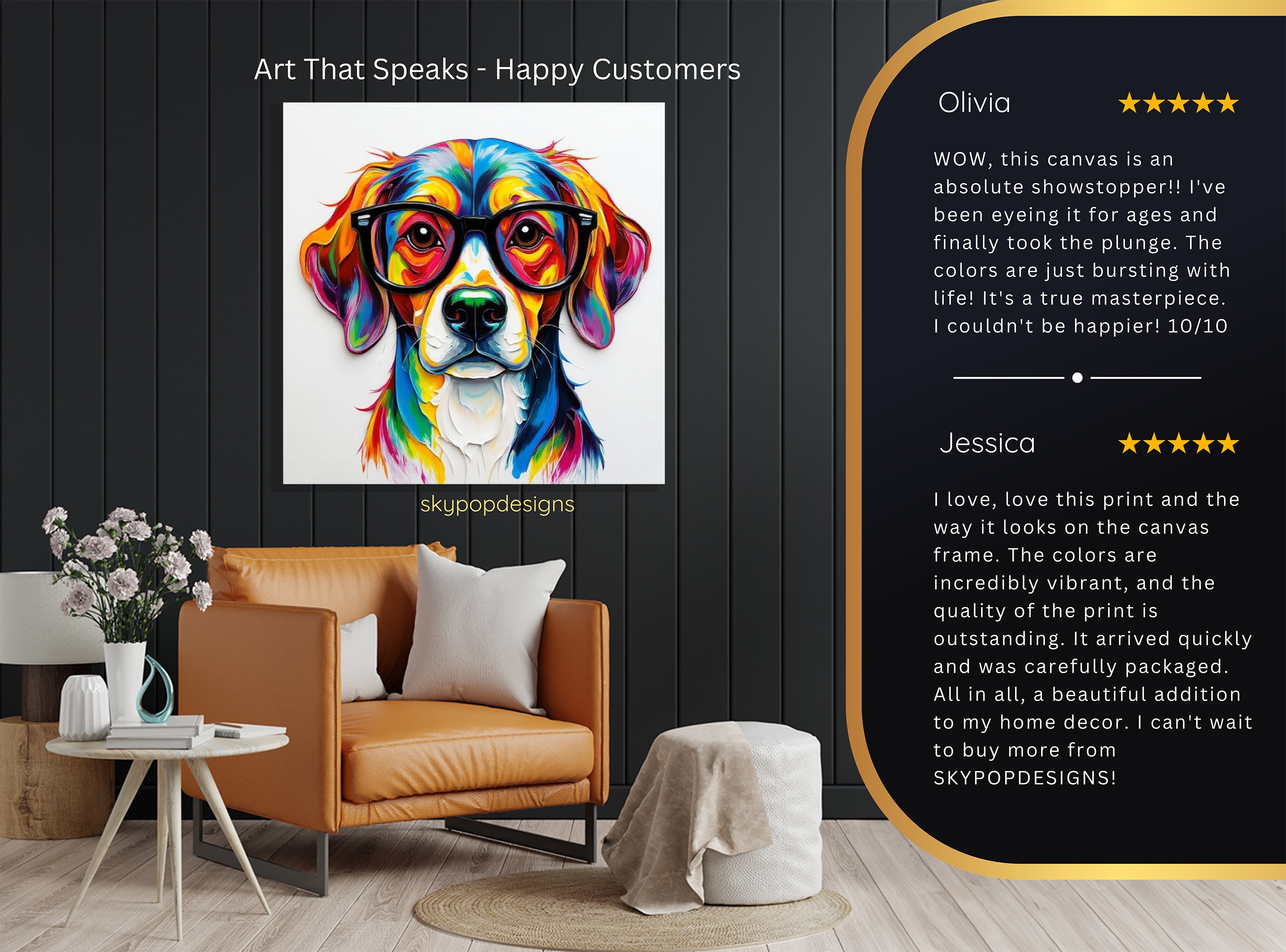 8.jpg Colorful Dog Art