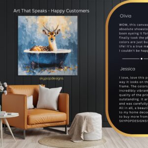 Deer Bathtime Art
