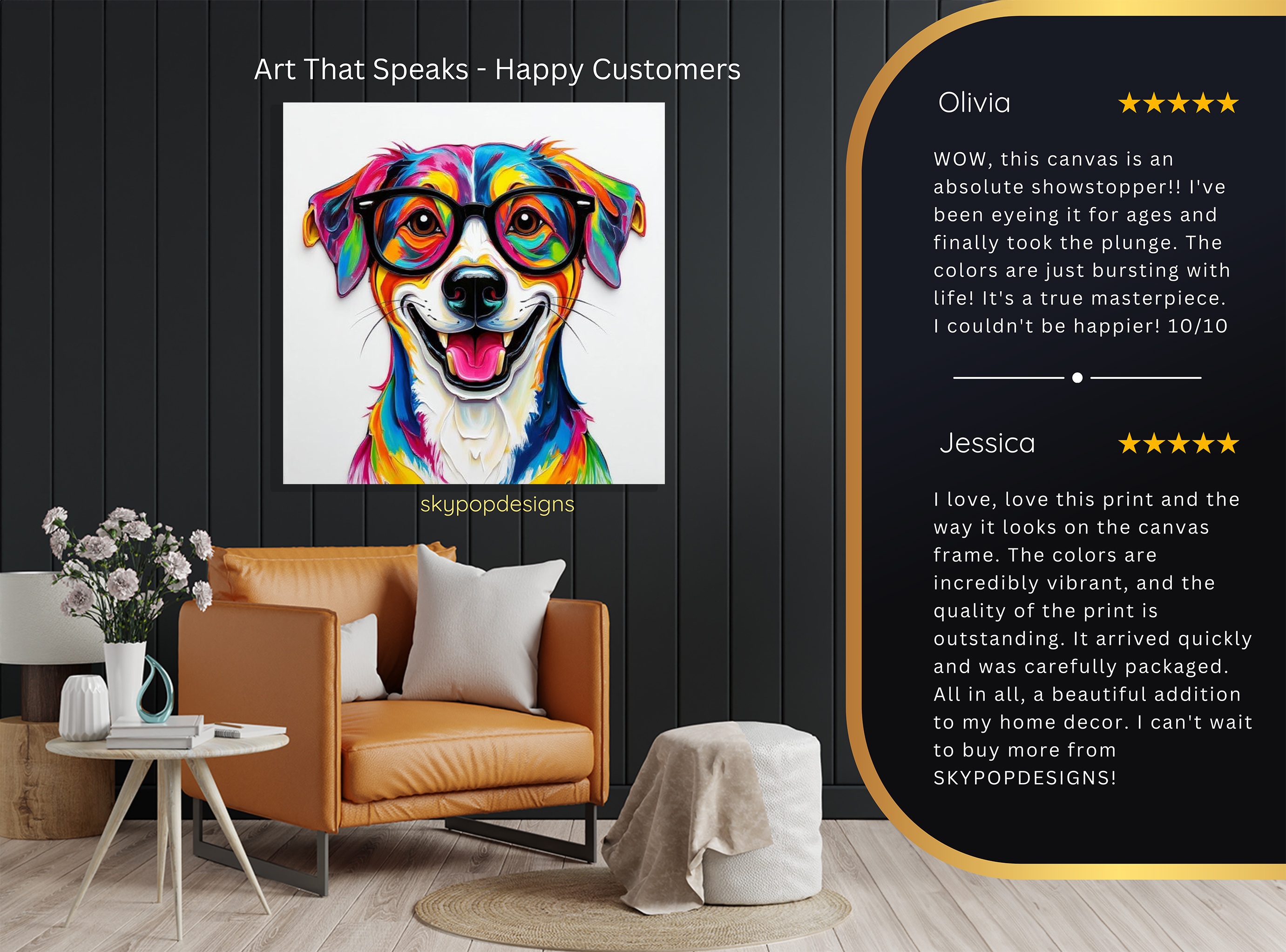 8.jpg Colorful Dog Glasses Art