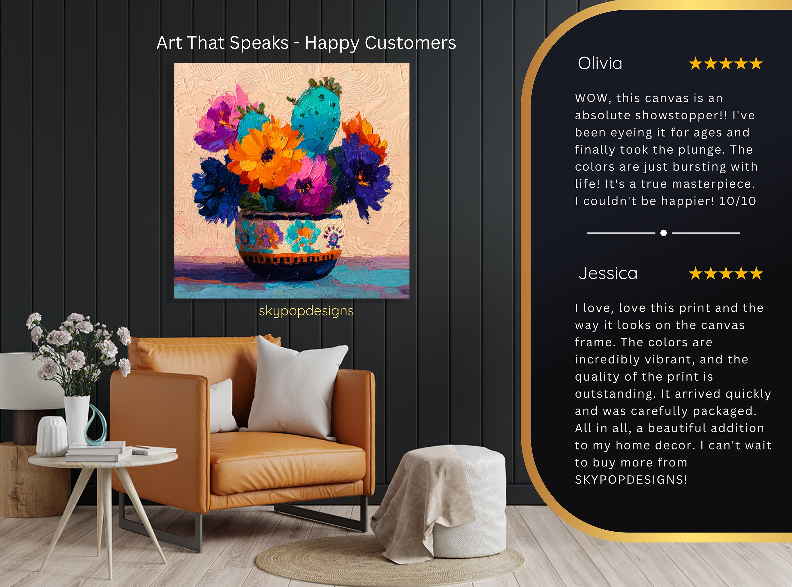 8.jpg Vibrant Cactus Bouquet Art