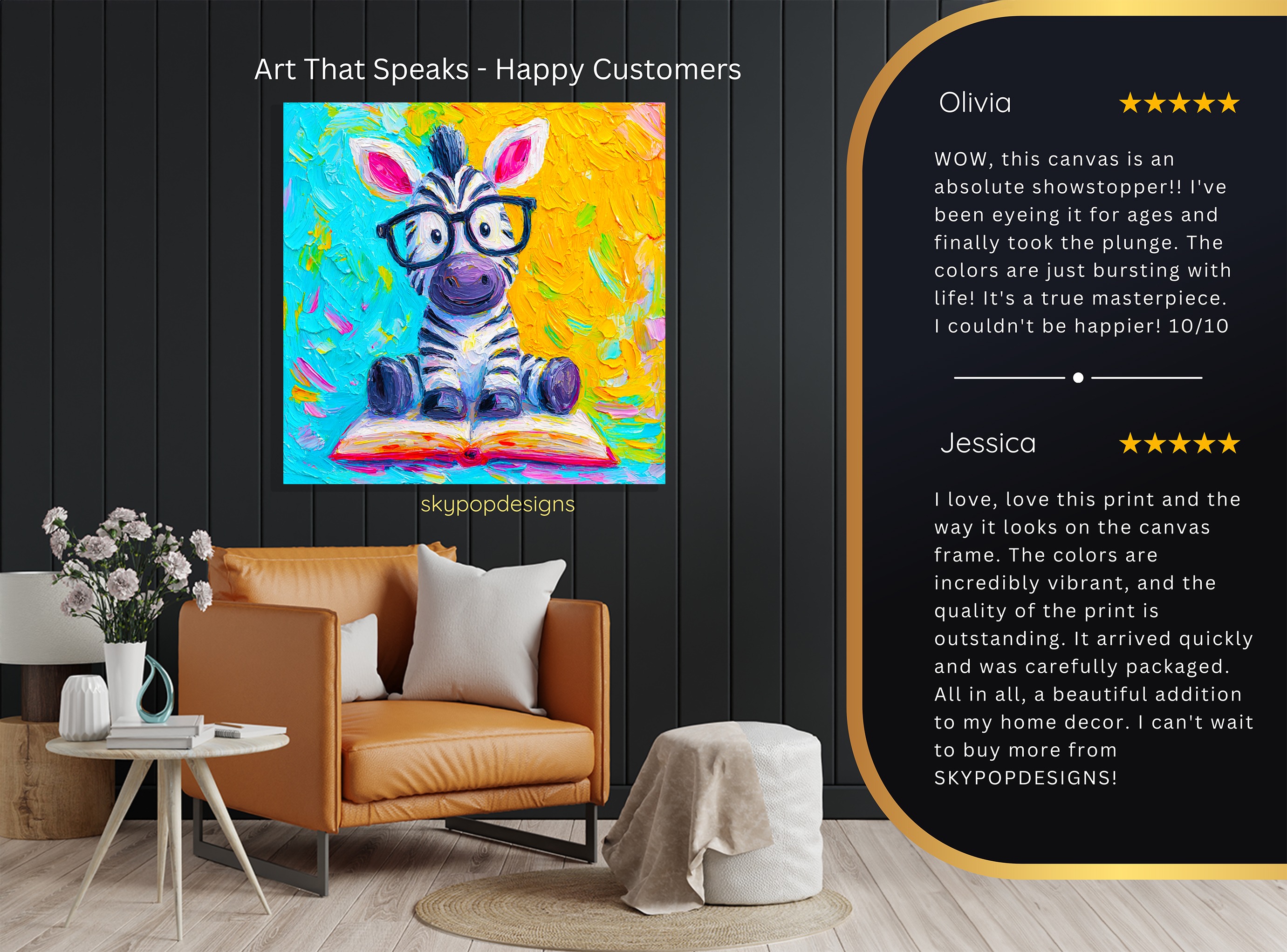 8.jpg Zebra Reading Art