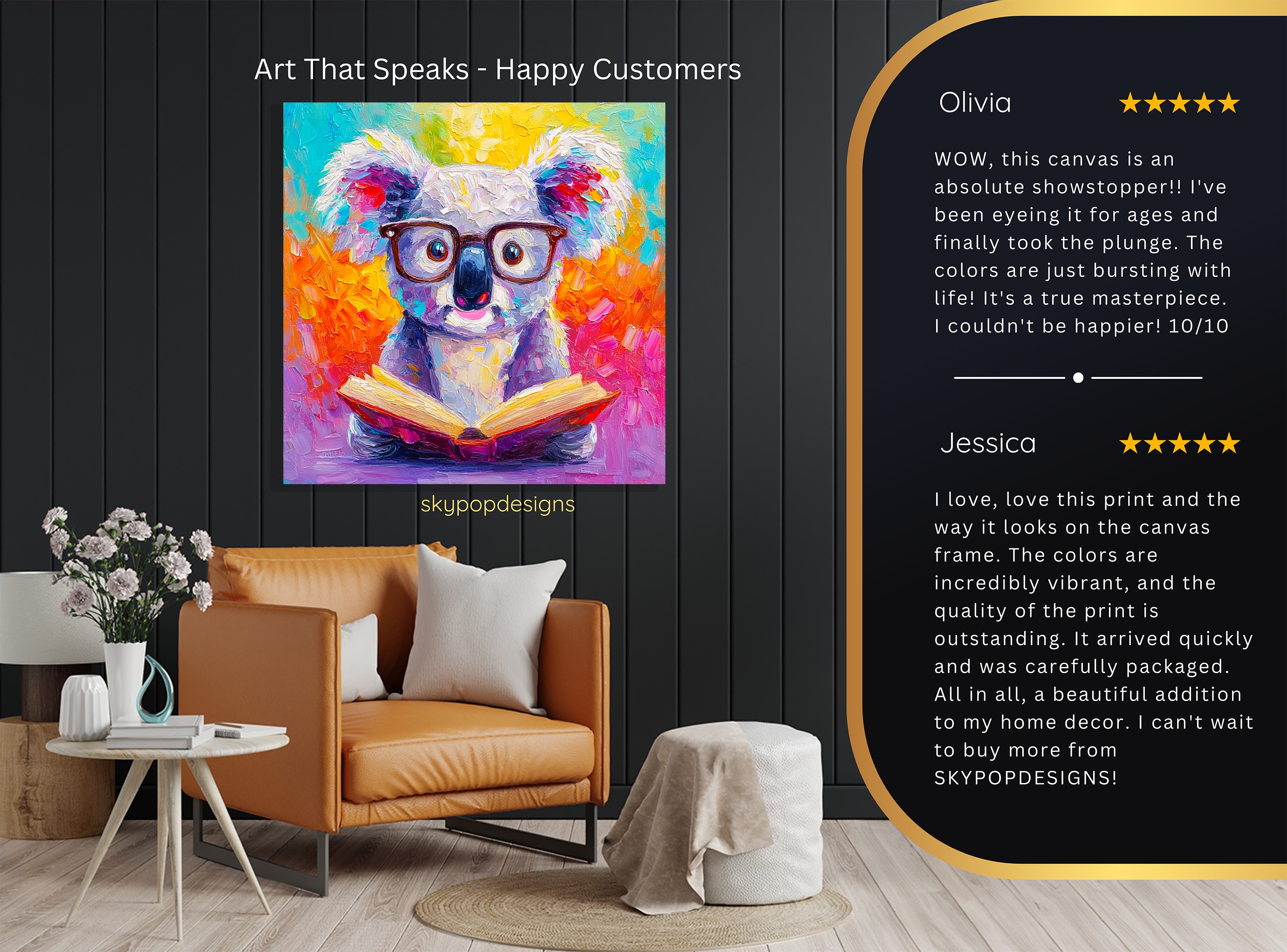 8.jpg Koala Reading Art