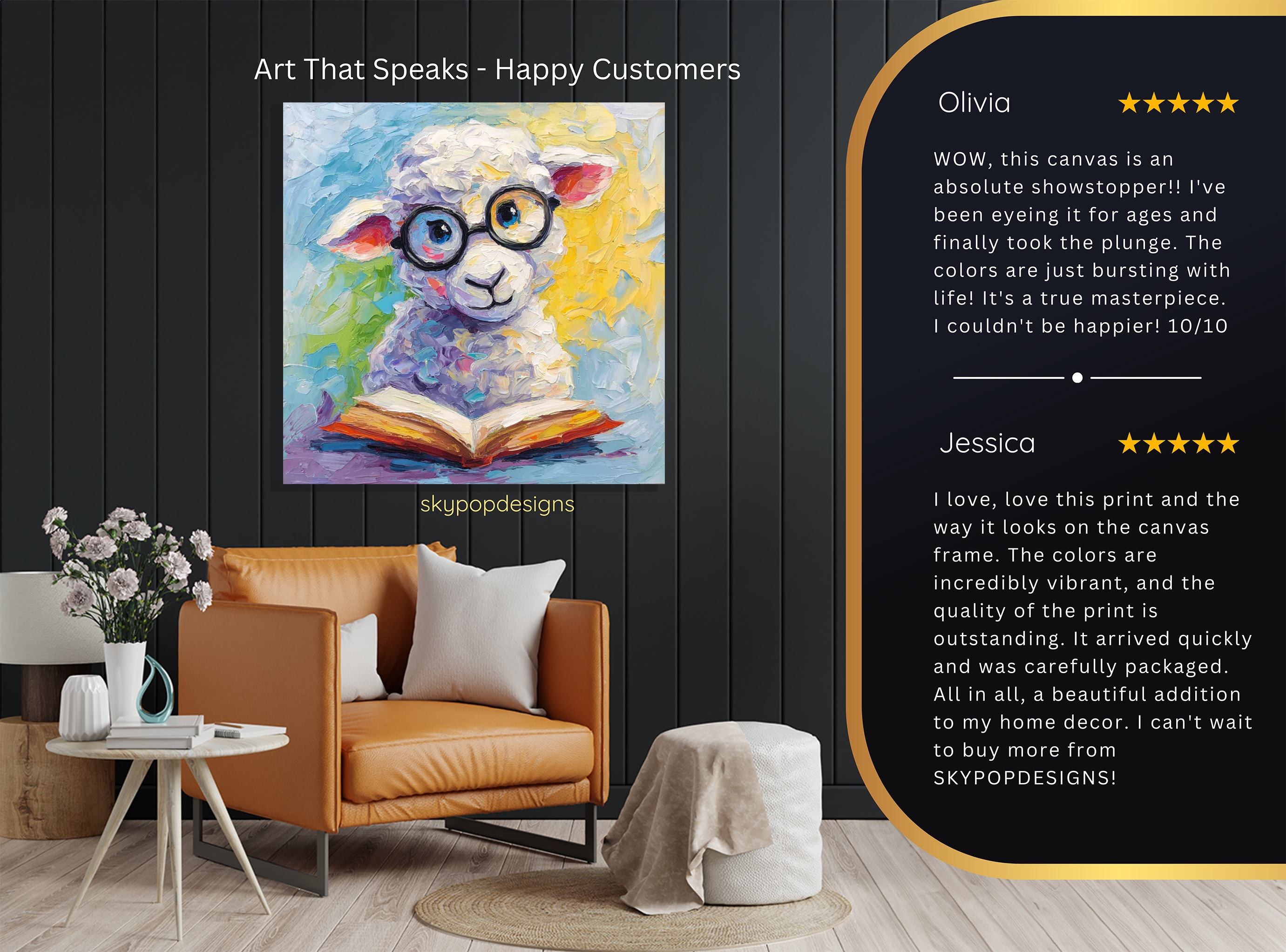 8.jpg Sheep Reading Art