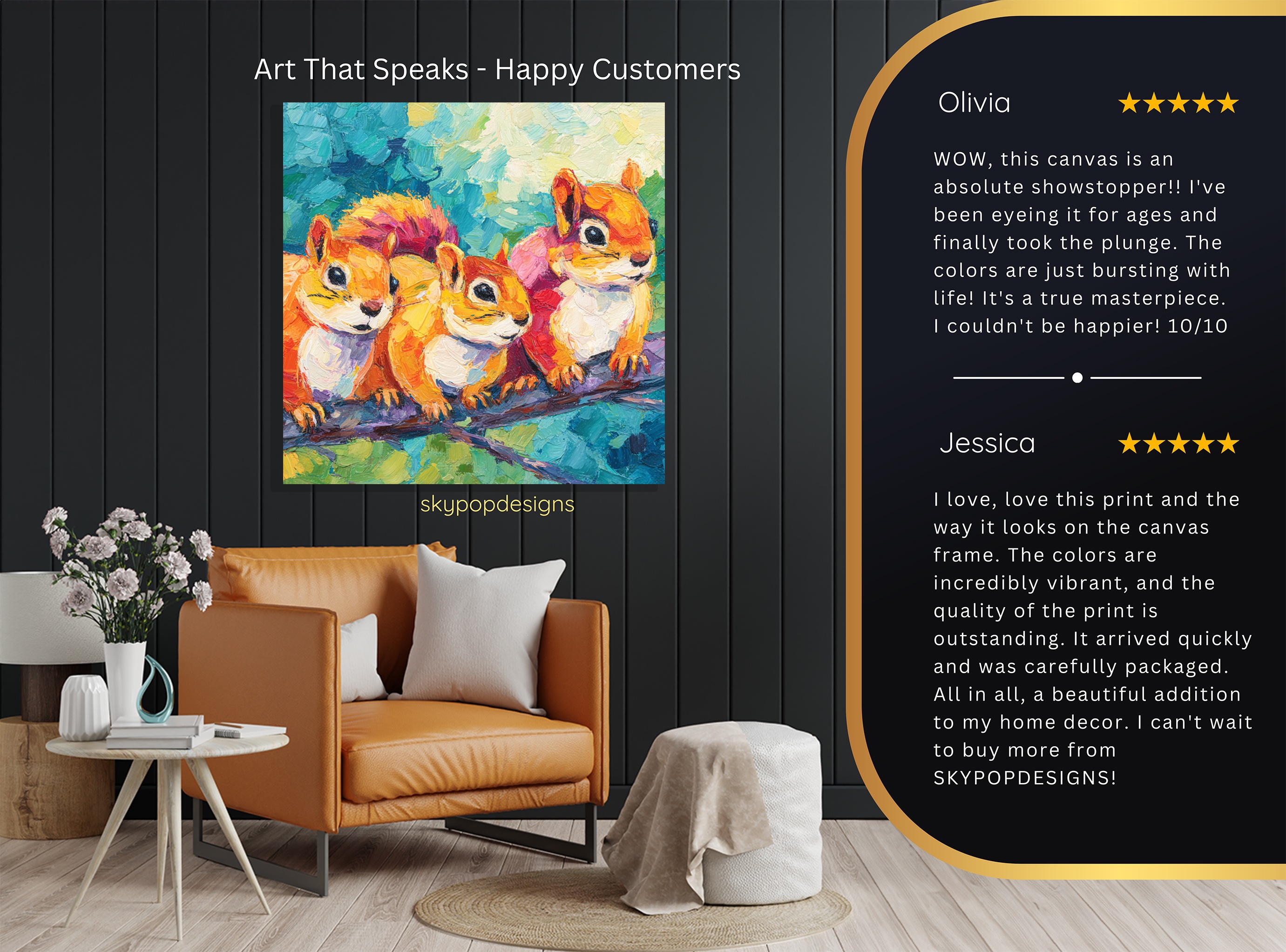 8.jpg Squirrel Trio Art