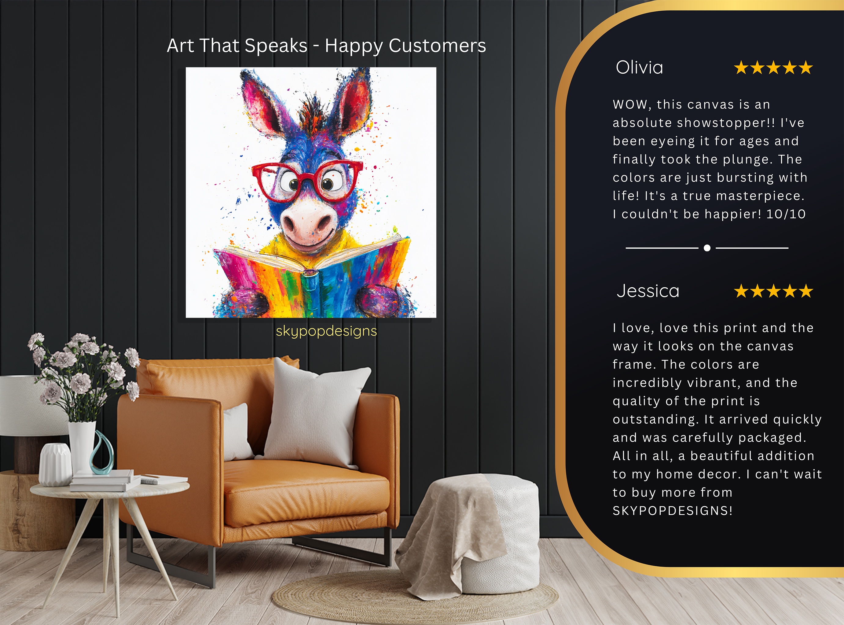 8.jpg Colorful Donkey Art