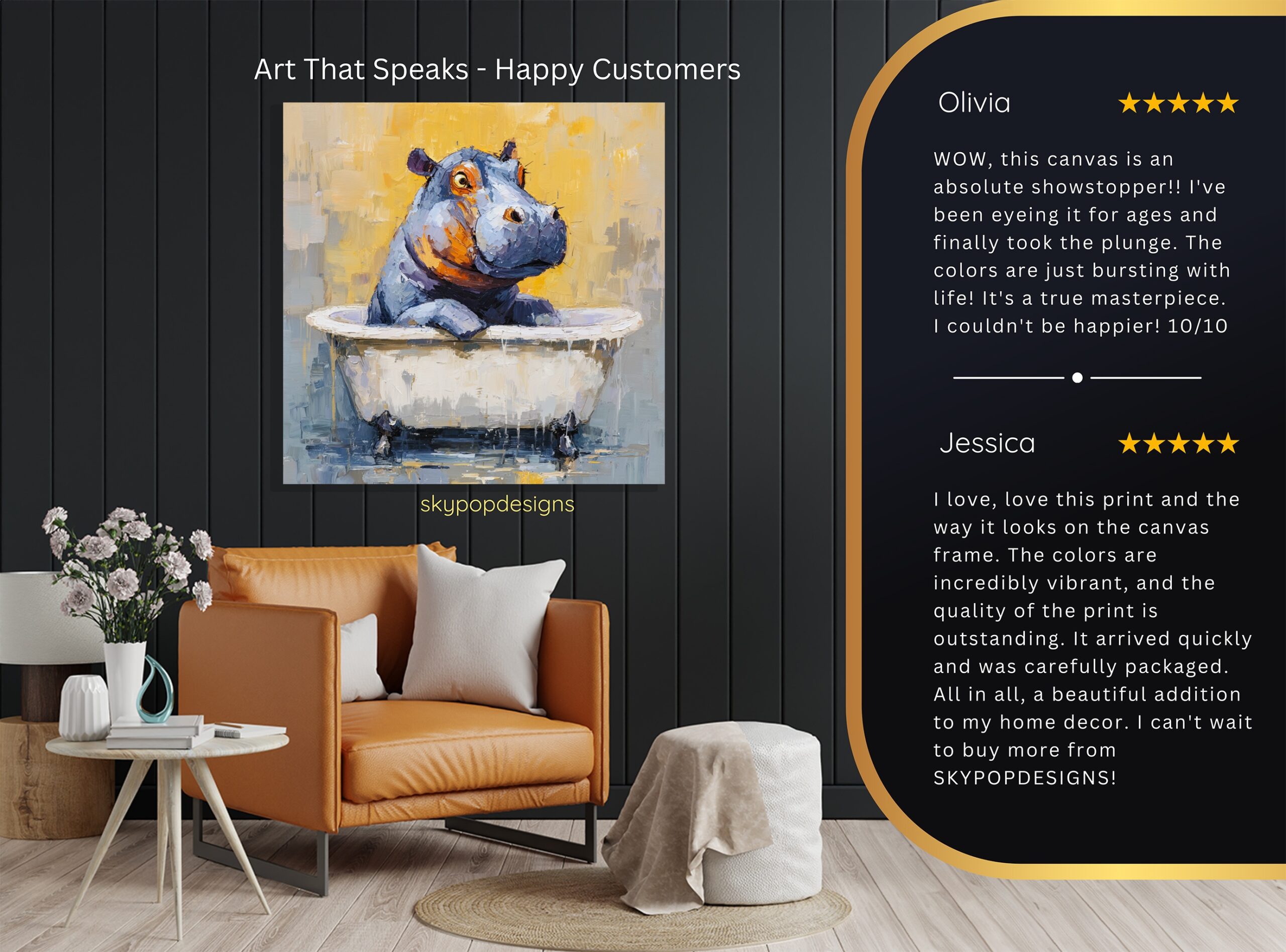 8.jpg Hippopotamus Art