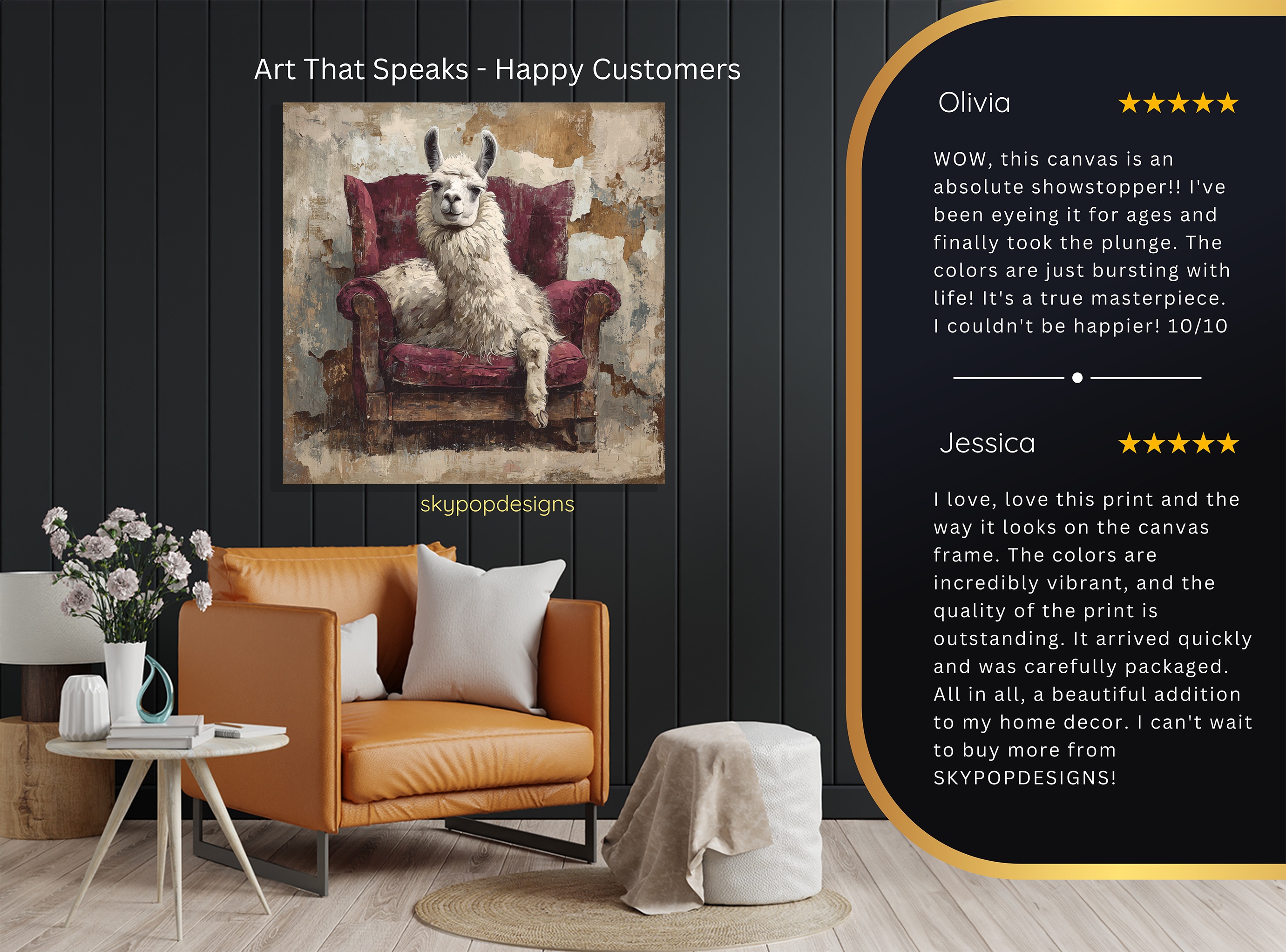 8.jpg Llama Armchair Art