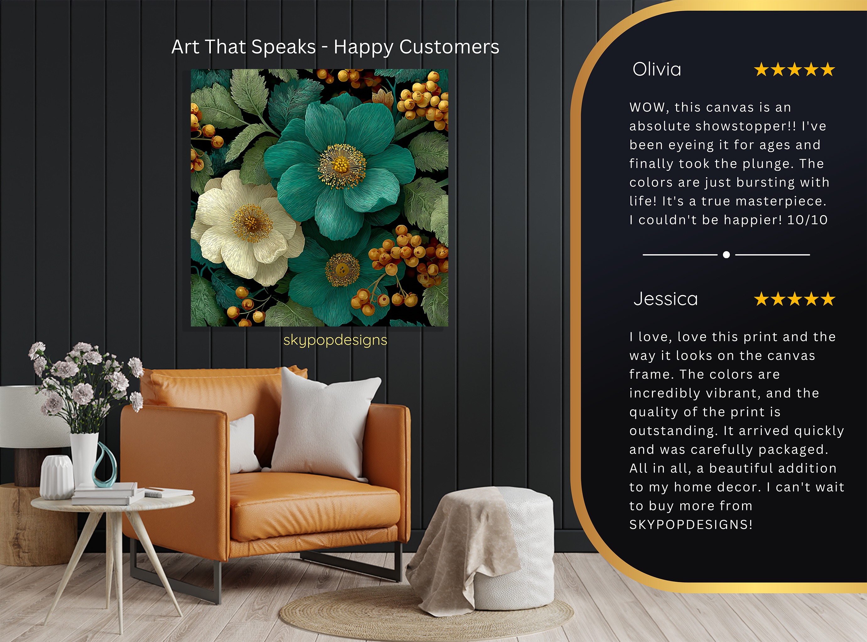 8.jpg Teal Flower Art