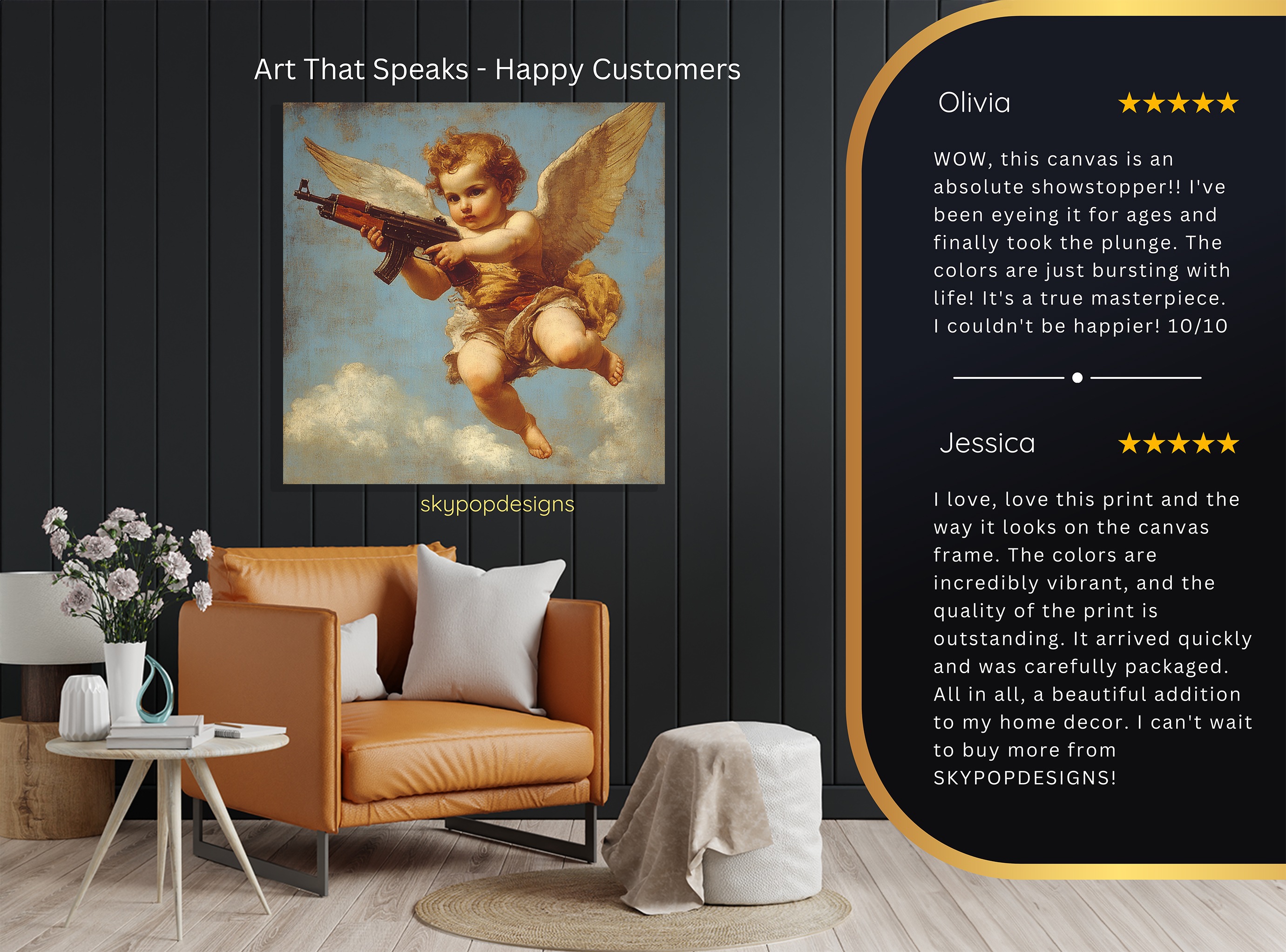 8.jpg Cherub with AK-47 Art