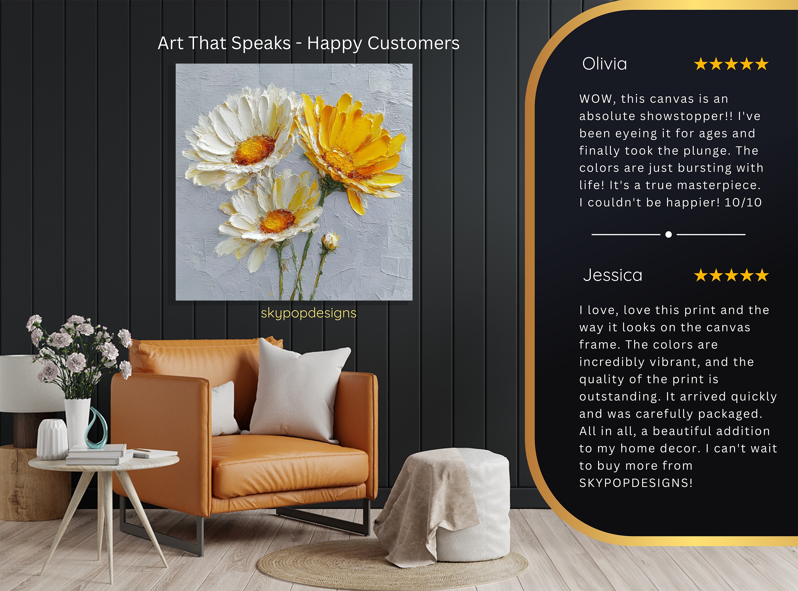 8.jpg Daisy and Sunflower Art