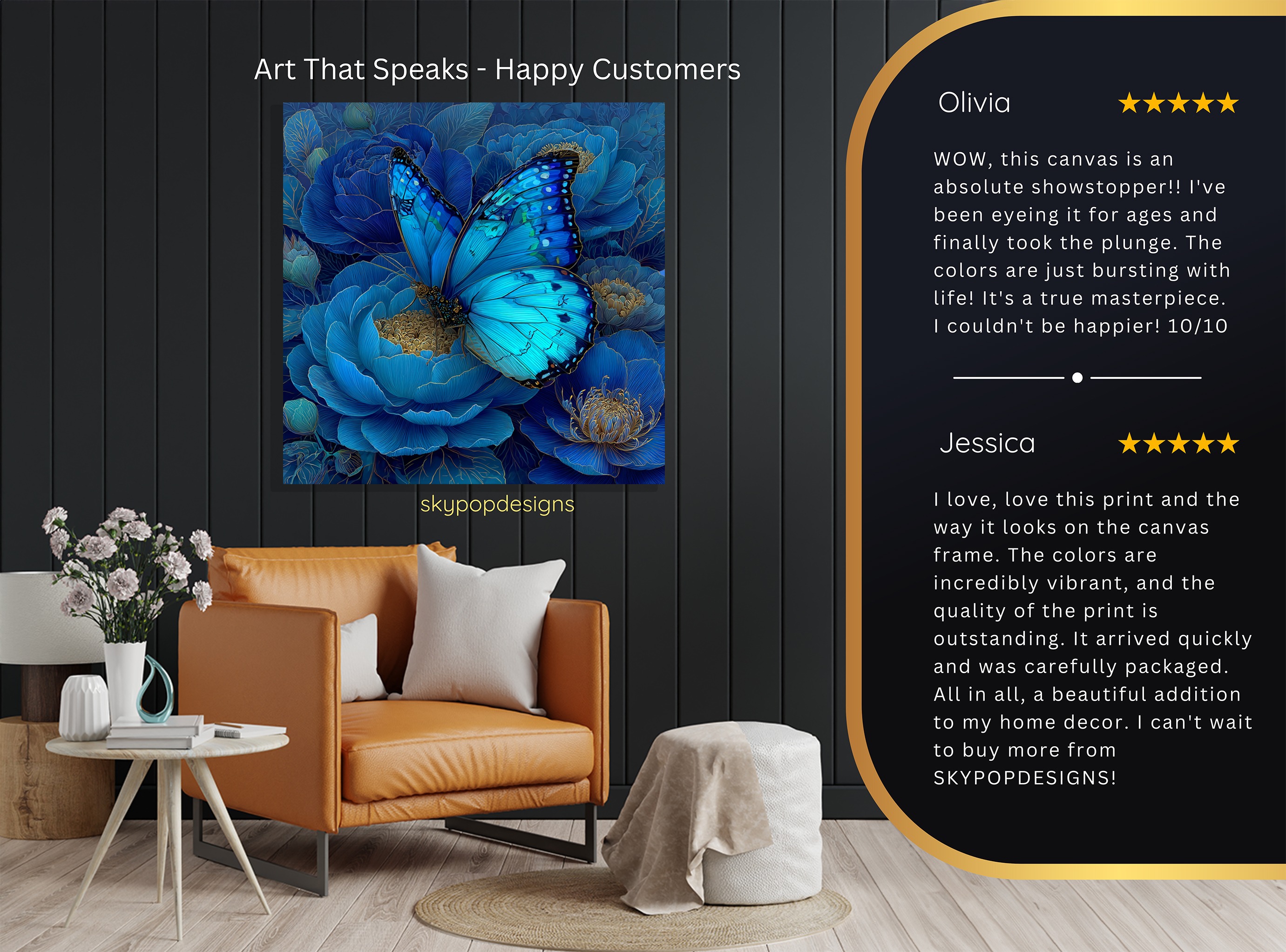8.jpg Blue Butterfly Art