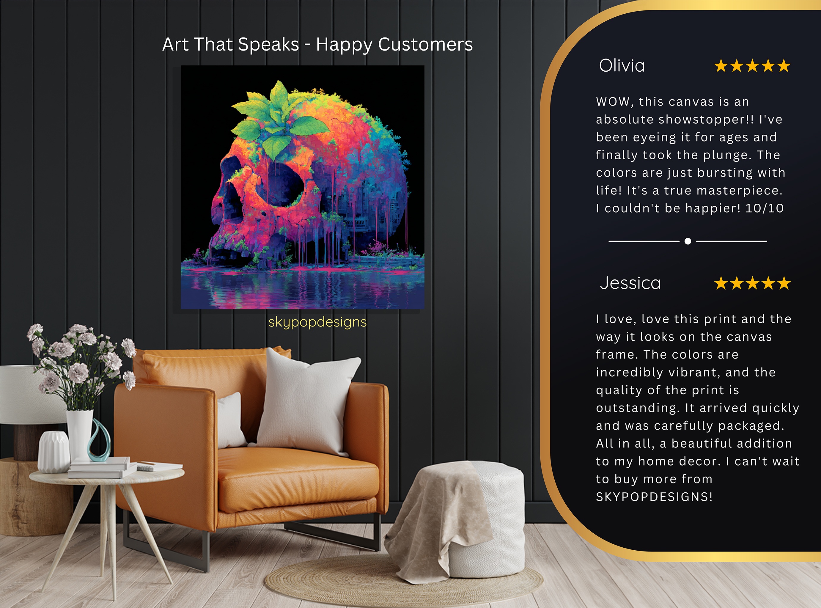 8.jpg Colorful Skull Nature Art