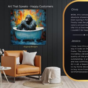 Gorilla Art Canvas or Poster