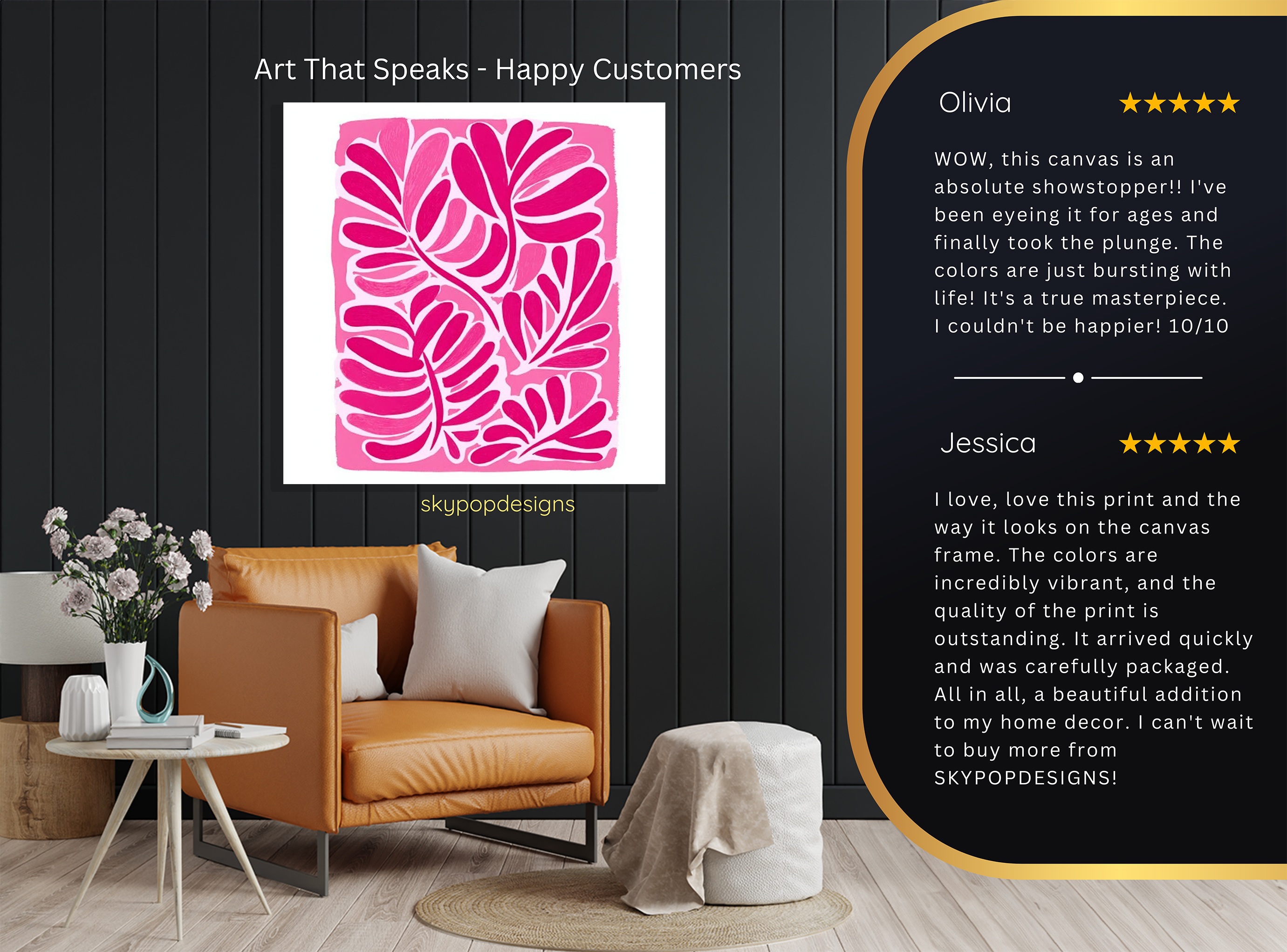 8.jpg Pink Leaf Abstract Art