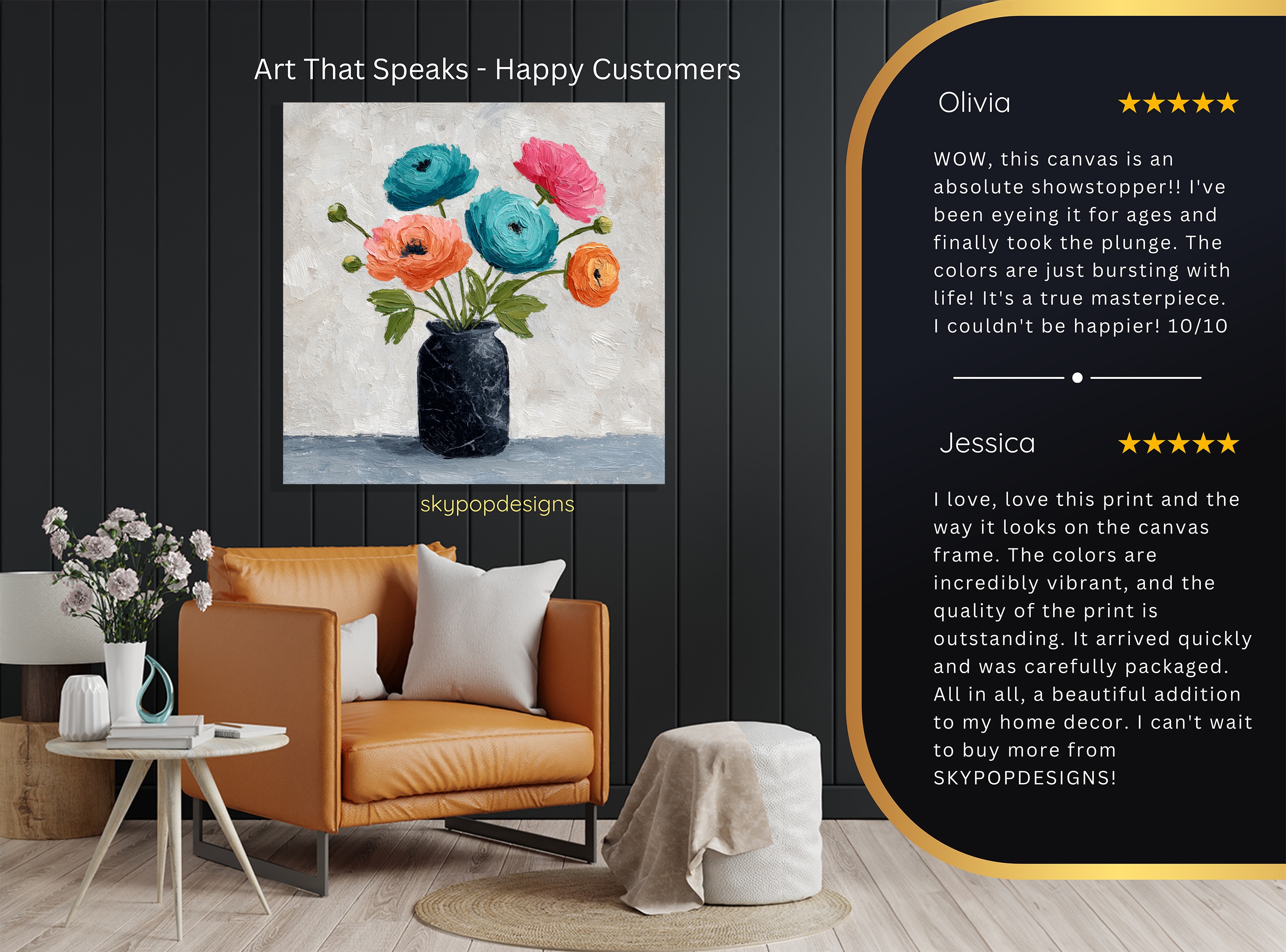 8.jpg Vibrant Blooms in Vase Art