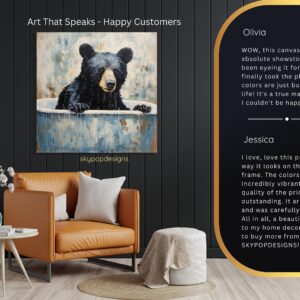 Bear Bathtime Art
