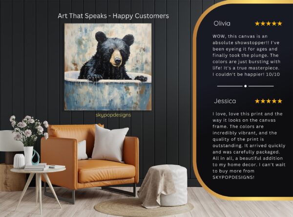 Bear Bathtime Art
