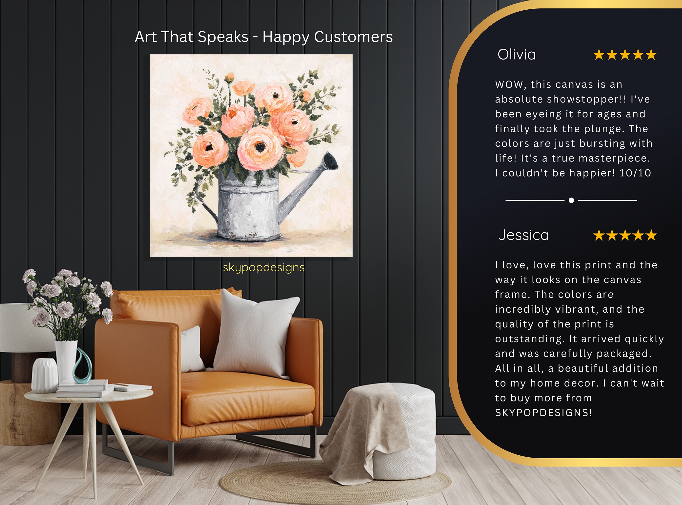 8.jpg Watering Can Bouquet Art