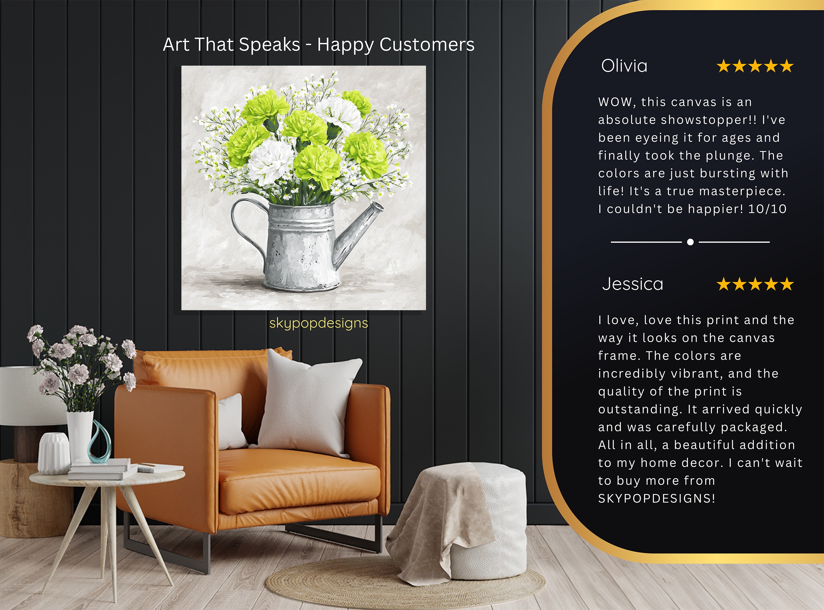 8.jpg Spring Watering Can Bouquet Art